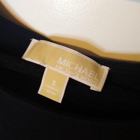 MICHAEL KORS Cold shoulder black short sleeve tee Size Small - Picture 5 of 5